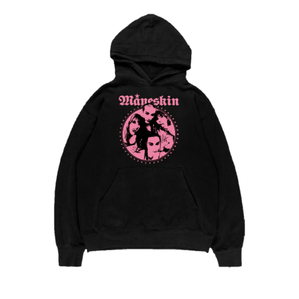 Måneskin Måneskin Pink Fisheye Band Hoodie